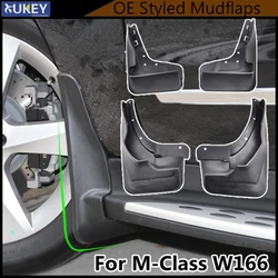 Accessories Mud Flaps For Benz M Class ML W166 2012-2015 ML300 ML350 ML500 W/Running Board Mudflaps Splash Guards 2013 2014