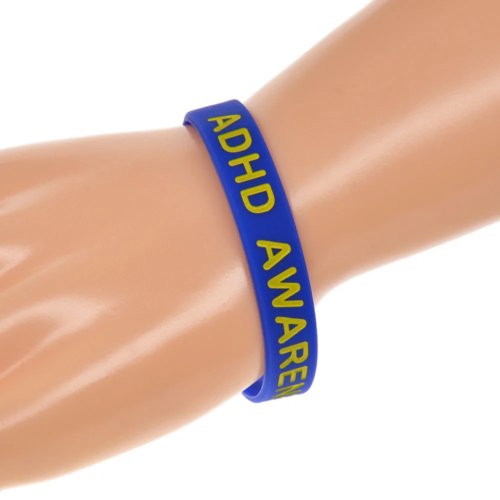 1 Stück/3 Stück ADHS-Bewusstseins-Silikon-Armband, Schmuckgeschenk, Armreif mit Puzzle-Logo-Armband – Detail 9