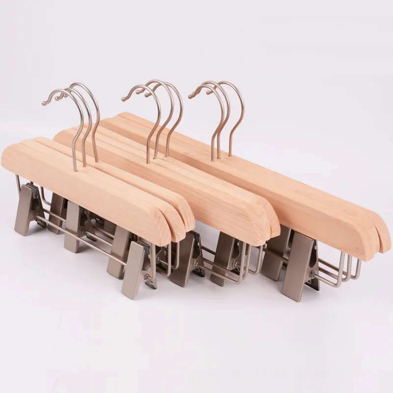 50pcs/lot fast shipping  Adult and child hanger wood clothes hangers for pants rack wooden hanger pant clip LX0872