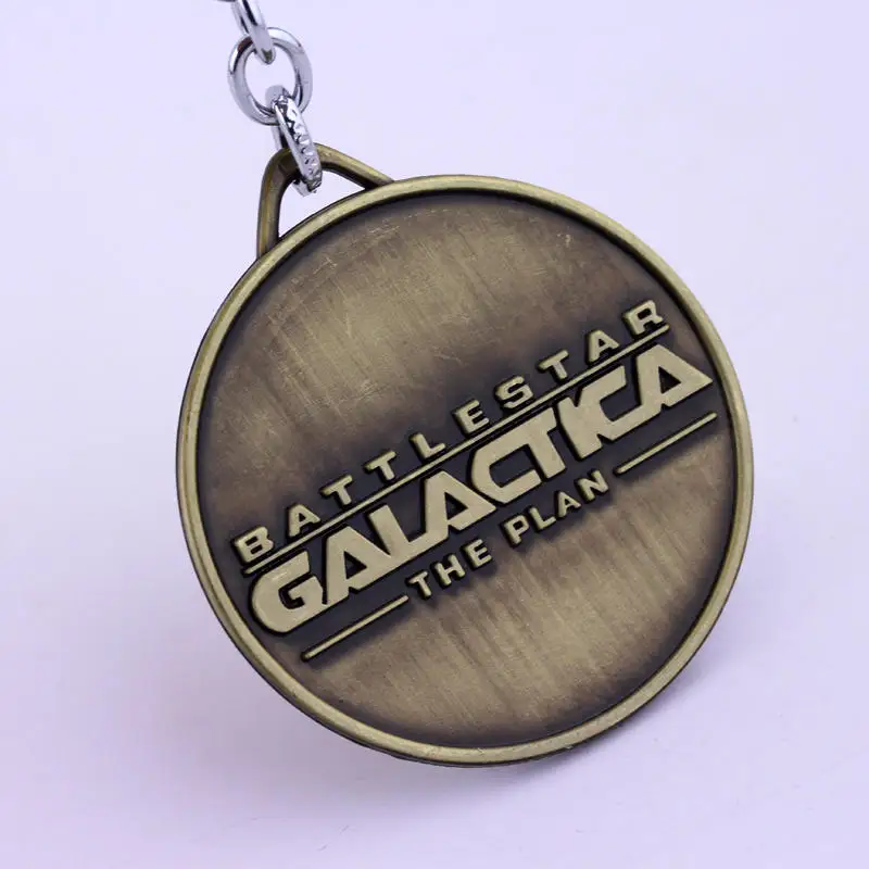 Battlestar Galactica BSG 75 Keychain can Drop-shipping Metal Key Rings For Gift Chaveiro Key chain Jewelry for cars