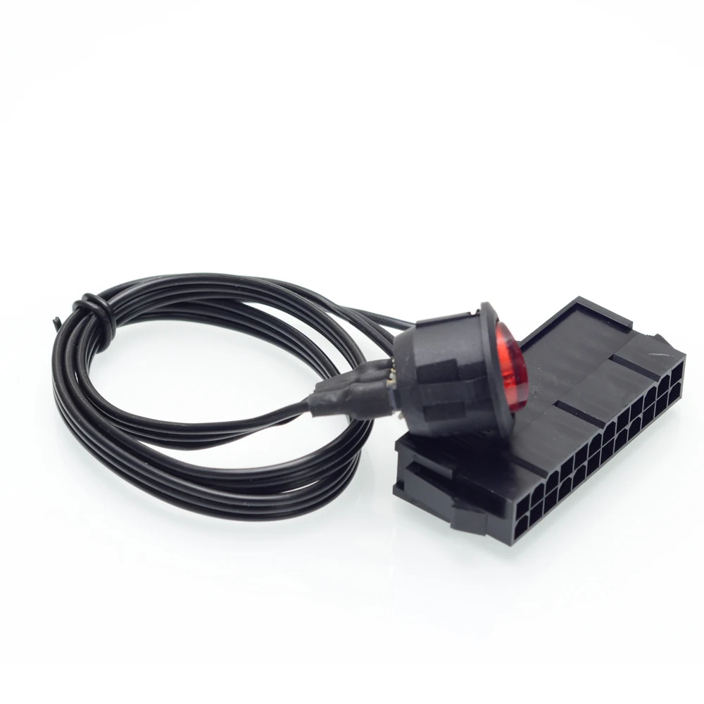 ATX/กำไรต่อหุ้นขาแหล่งจ่ายไฟกระโดดเริ่มต้นสายกับเปิด/ปิดปุ่มสวิทช์การทำเหมืองแร่อะแดปเตอร์สวิตช์รีเซ็ตสาย