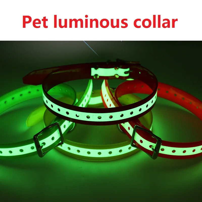 Hochwertiges Hunde-Halsband TPU+Nylon Nachtleuchtend Reflektierendes Sicherheitshalsband Deodorant Wasserdichtes Halsband Haustierzubehör – Detail 2