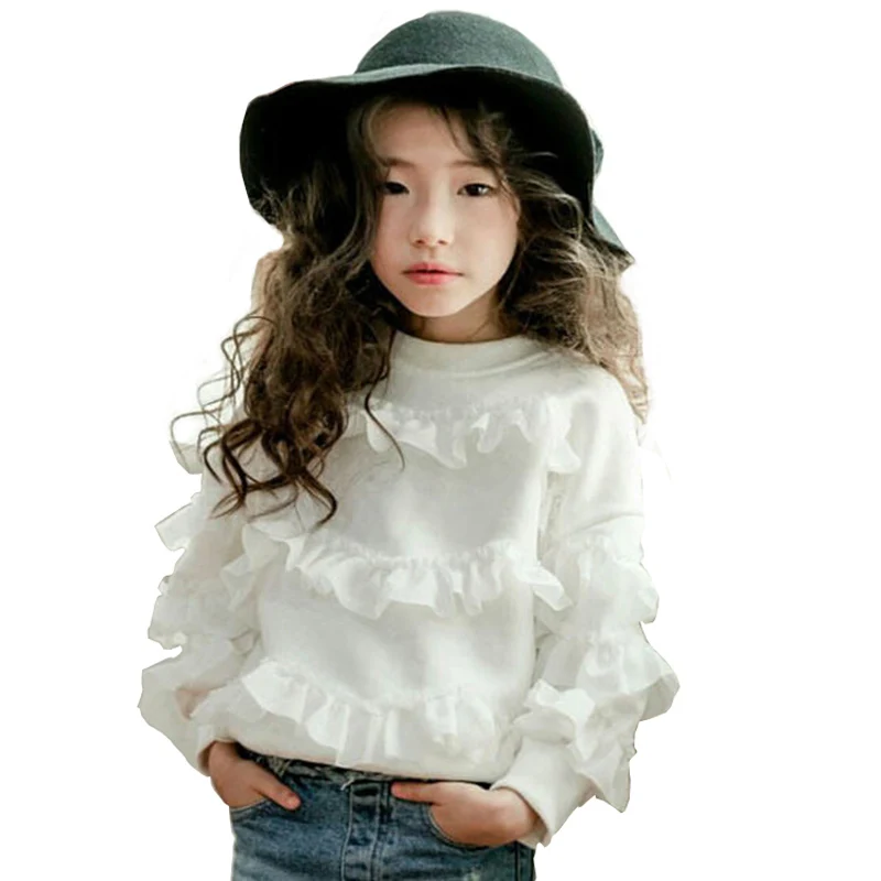 Big Girls Sweatshirts 2021 Autumn Winter Kids Long Sleeves Personality Children Hoodies Fashion Outwear Girls Clothing 4-16Yrs