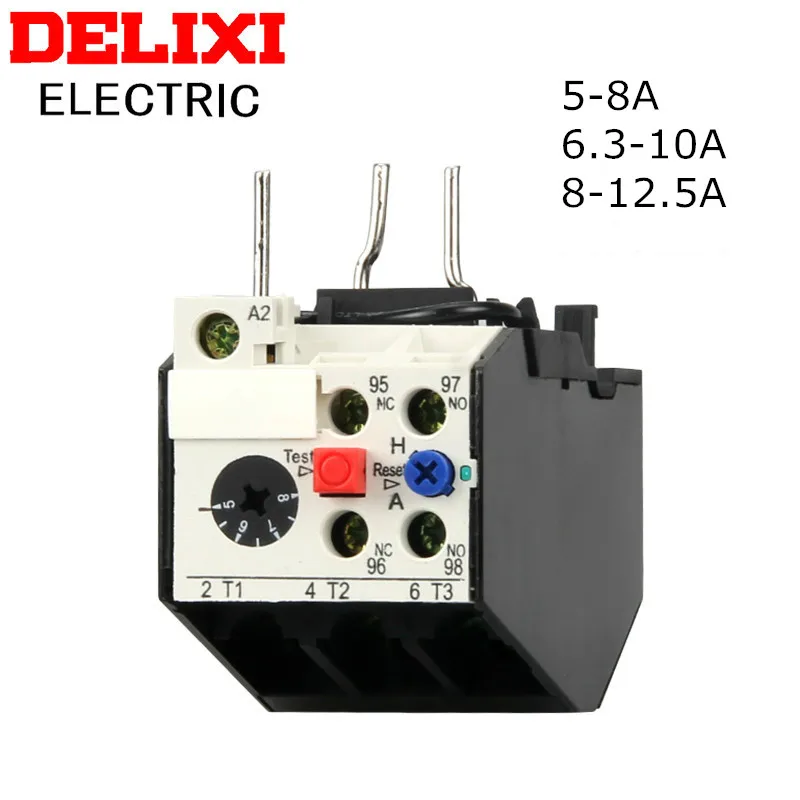 DELIXI Thermal Overload Relay Current Protection Relay 5-8A 6.3-10A 8-12.5A JRS2-12.5/Z 3UA50 Adapts To CJX1