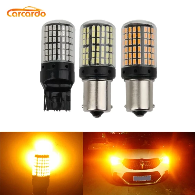 

Carcardo 1156 1157 LED Brake lamp CanBus 7440 7443 LED Bulb Reverse Light 144SMD 20W T20 BA15S P21W LED Lamp Turn Signal Light