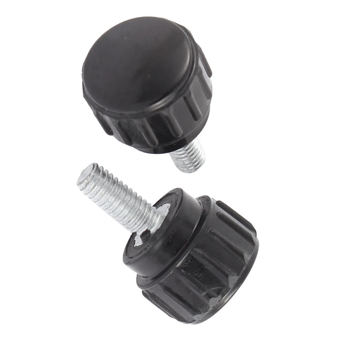 M4 x 10mm Round Head Screw On Thumbscrews Knurled Clamping Knob 2 Pcs