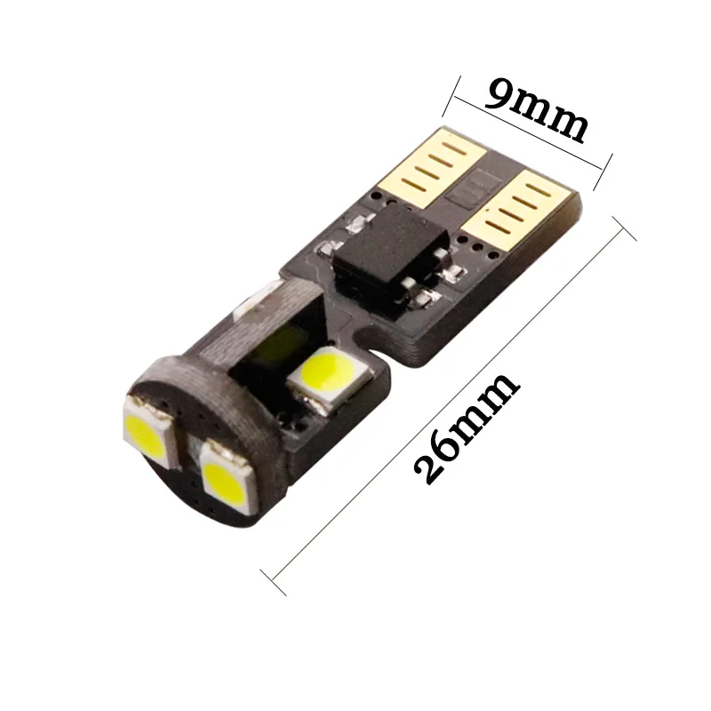 100Pcs T10 canbus non polar W5W LED 6 smd 3030 5w5 Car Lamp 2W 12V Bulb Wedge Clearance Lights car light source amber ice blue