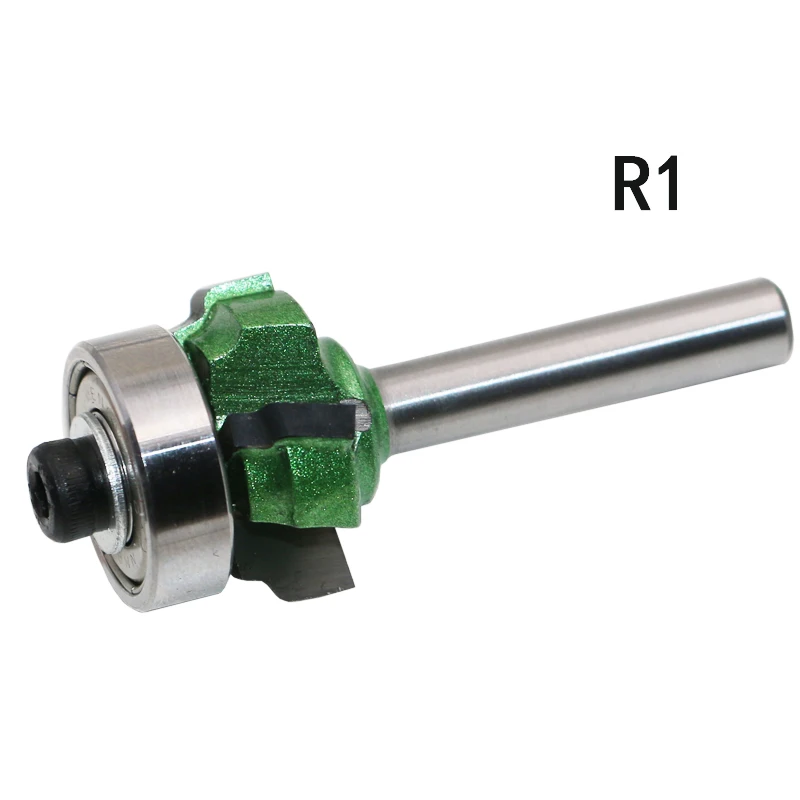 1/4 "* R1 Vier Tanden Trimmen Mes Houtbewerking Frees Met Lager Hout Router
