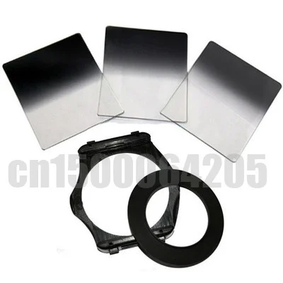 49 52 55 58 62 674 72 77mm Adapter Ring + filter Holder + Gradual ND2+ND4+ND8 Grey Filter For Cokin P Series