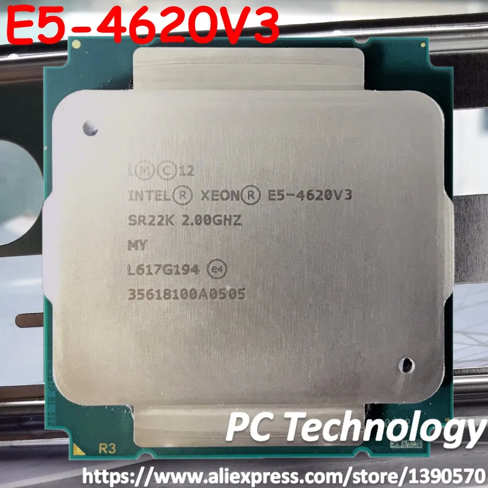 Original Intel Xeon E5 V3 E5 4620V3 2.0GHZ 10-Core 25MB processor E5 4620 V3 LGA2011-3 CPU E5-4620 V3 free shipping