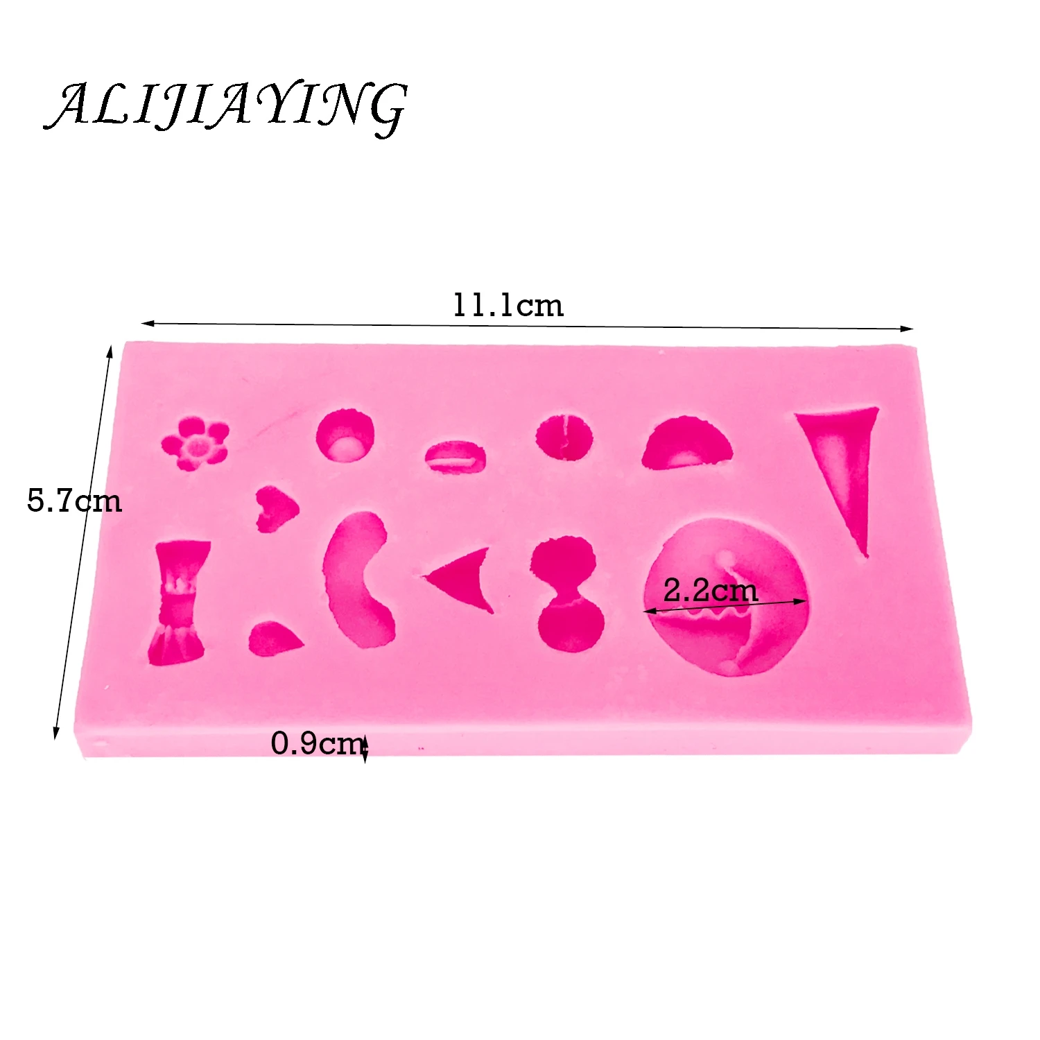 DIY Animal mouth eyes ears nose bow silicone mold cake fondant decorating tool polymer clay resin mould D1393