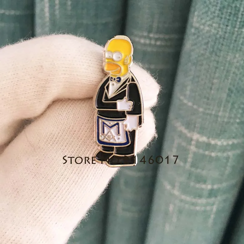 New Arrival Hot Soft Enamel Pins Badge Metal Craft Meme Gift Masonic Apron Lapel Pin Cartoon Ceremonial Suit Brooch