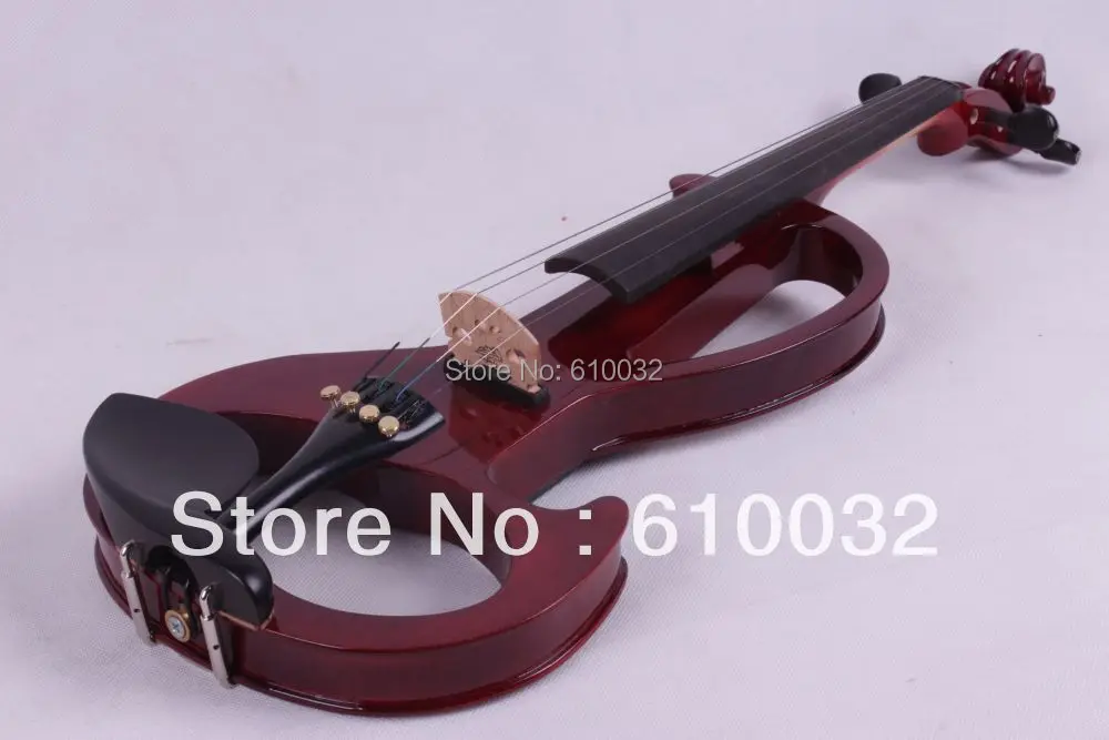 4/4 Electric Violin Solid wood 6 --19# silvery  red   color   4 string