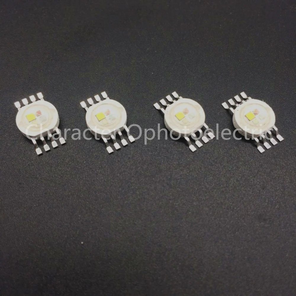 

20PCS RGBW (RGB+WW) 4*3W 12W LED Lamp Emitter Diodes For Stage Lighting High Power LED 45mil Epistar LED Chip