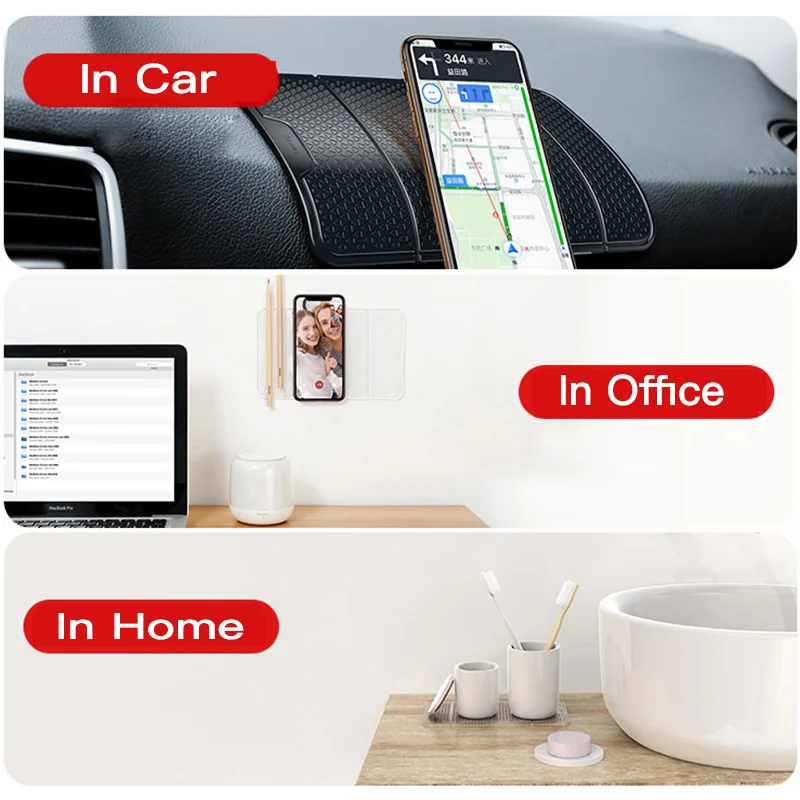 Baseus Universal Sticker Car Phone Holder Stand Multi-Function Nano Rubber Pad For iPhone Cell Phone Mount Car Holder Support