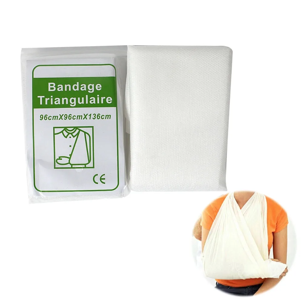 10 Pcs/Lot Medical Burn Dressing Bandage First Kit Wrap Tape Fracture Fixation Triangular Emergency Wound Care