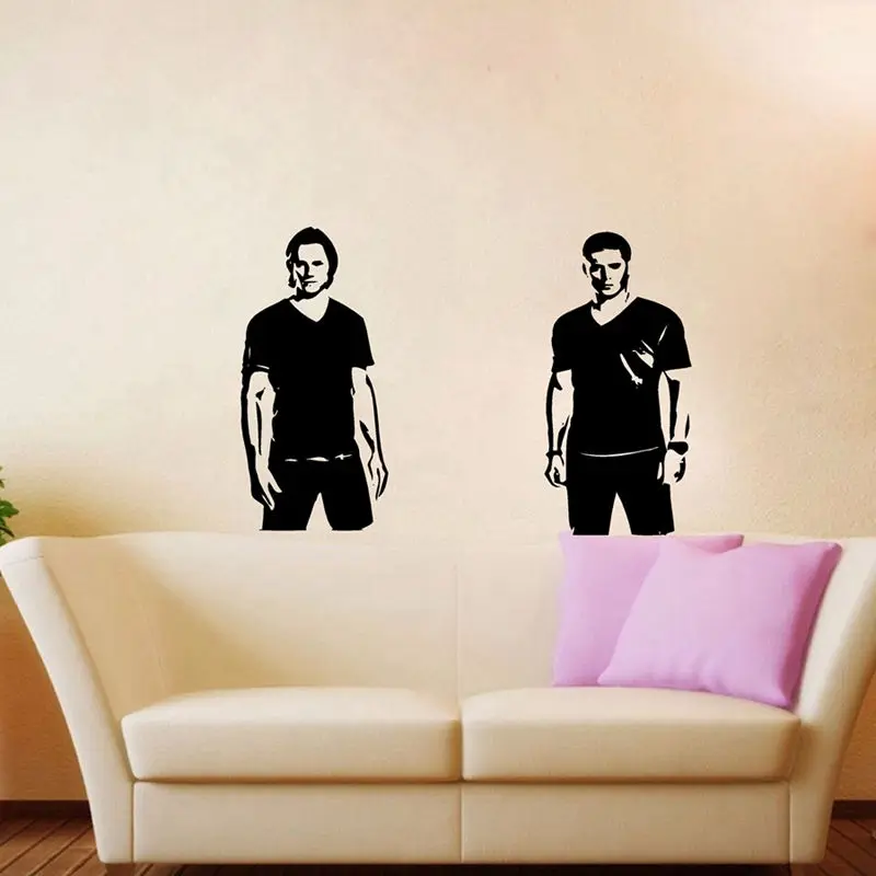 free shipping supernatural wall art decor , supernatural Sam and Dean Winchester vinyl decal stickers
