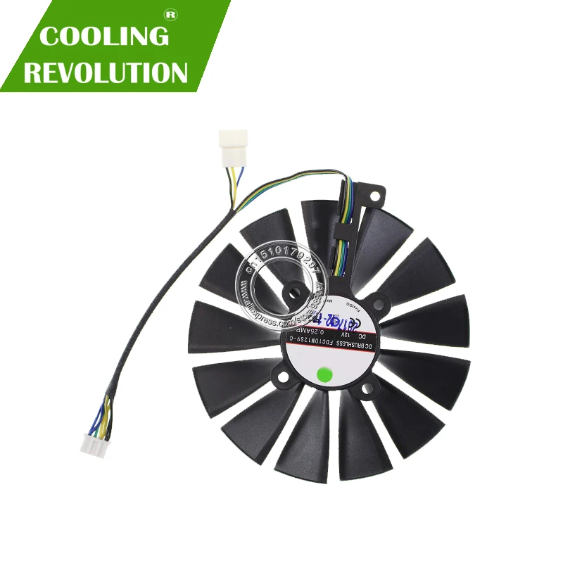 Diameter 95MM graphics card fan for ASUS CERBERUS GeForce GTX1070TI A8G GDDR5 T129215SM FDC10M12S9-C DC12V 0.25A 4PIM