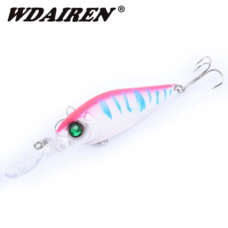 

1Pcs Floating Wobblers Minnow Fishing Lure 11cm 11.5g Artificial Hard Bait Bass Lures Crankbait Pike Treble Hooks Pesca Tackle