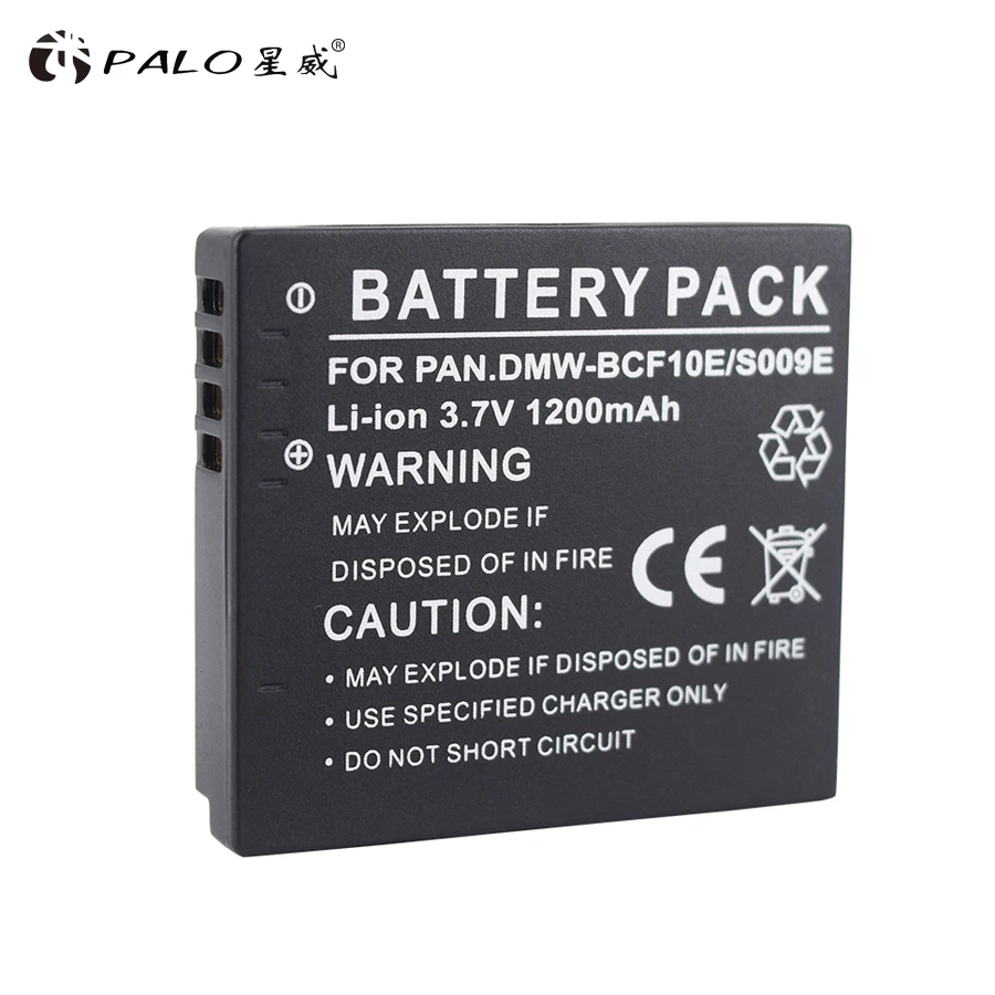 1Pcs Battery+Charger for Lumix Camera CGA-S/106C CGA-S/106D CGA-S/106B S009 DE-A59B DE-A60B DMW-BCF10E DMW BCF10E DMC-F2