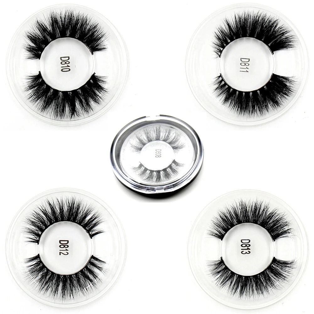 100PCS False Eyelashes handmade real mink fur 3D false eyelash strip lashes Natural volume cruelty free Makeup Eyelashes DHL UPS