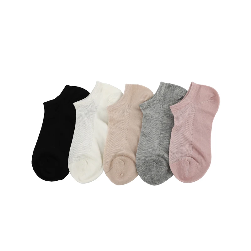 

DONG AI Solid Color Breathable Socks Mesh Women's Socks Invisible Ankle Socks Woman Summer Thin Female Boat Socks HOT SALE 2019