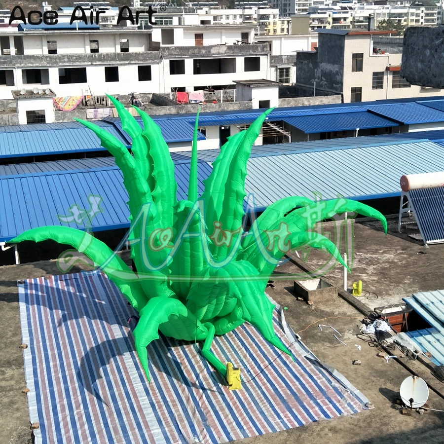 Unbelievable Giant 8m Diameter Inflatable Aloe Replica Flowering Plants Model Tentacle/Agave Americana for Sale