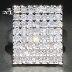 YaYI Jewelry Bohemia Natural Moissanite Gemstones Zircon Silver Color Engagement Wedding Lovers Precious Rings