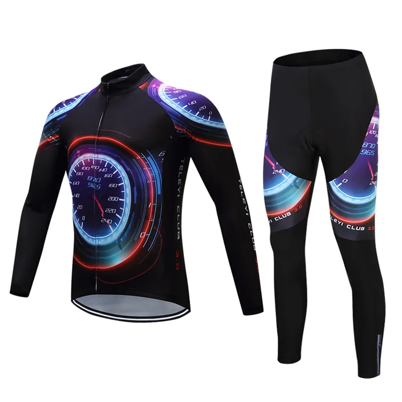 2017 Long Sleeve Cycling Jersey Sets Ropa Ciclismo Winter Warm Road Bike Cycling Clothing Breathable Bicycle Sportswear Maillot