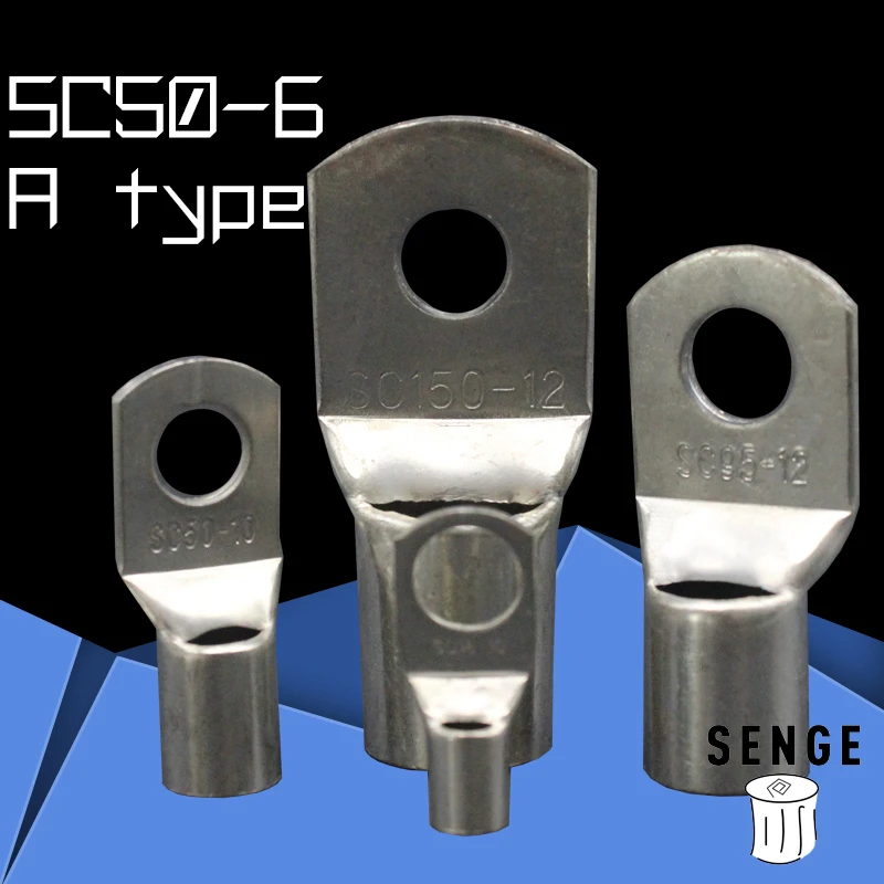 1piece SC(JGK)50-6 tinned copper cable lugs crimp type Electric power fittings equipment contact A type National Standard