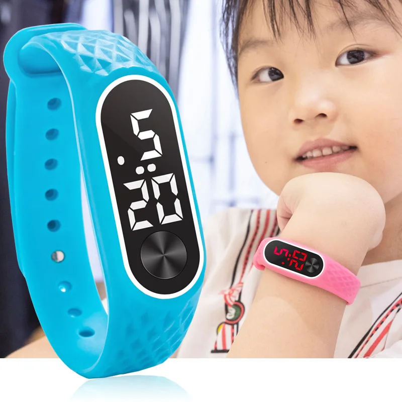 Montre de sport numérique LED pour enfants, montres pour enfants, bracelet électronique en silicone, garçons, filles, hommes, femmes