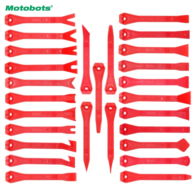 

MOTOBOTS 27pcs Auto Car Repair Pry Disassembly Interior Door Clip Panel Trim Radio Dashboard Removal Tool Opening Hand Kit #5741