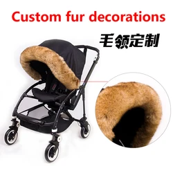 Sun shade Fur accessories baby stroller sunshade Canopy Cover Fur accessories buggy pushchair Pram Car Sunshade Cover Fur access