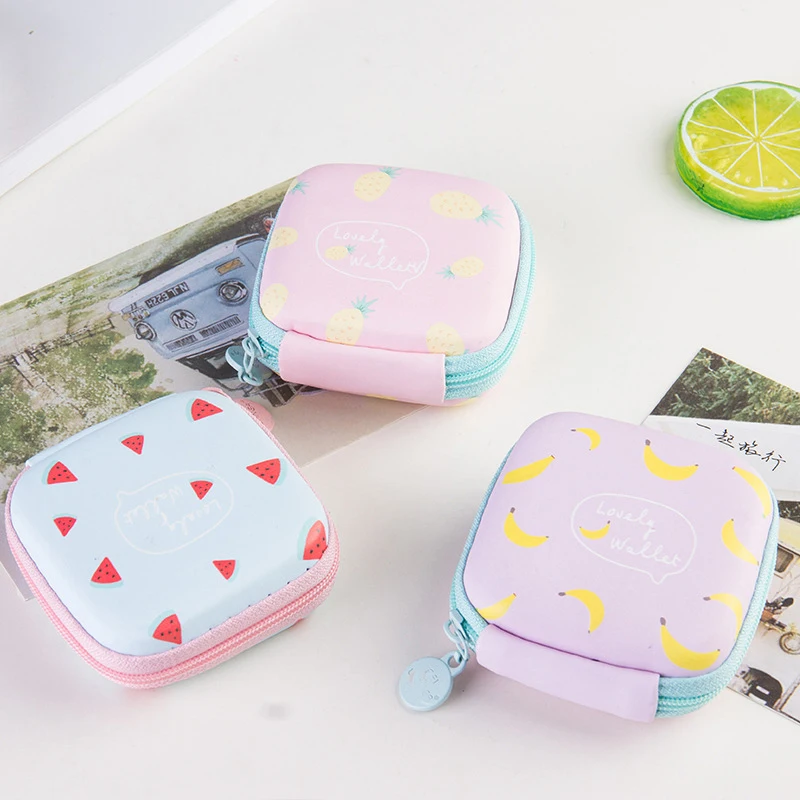 1PCS Cute Earphone Case Girl Storage Bag Carrying Hard Box Headphone Stand For Earbuds Memory Card Money Box Travel Organizer