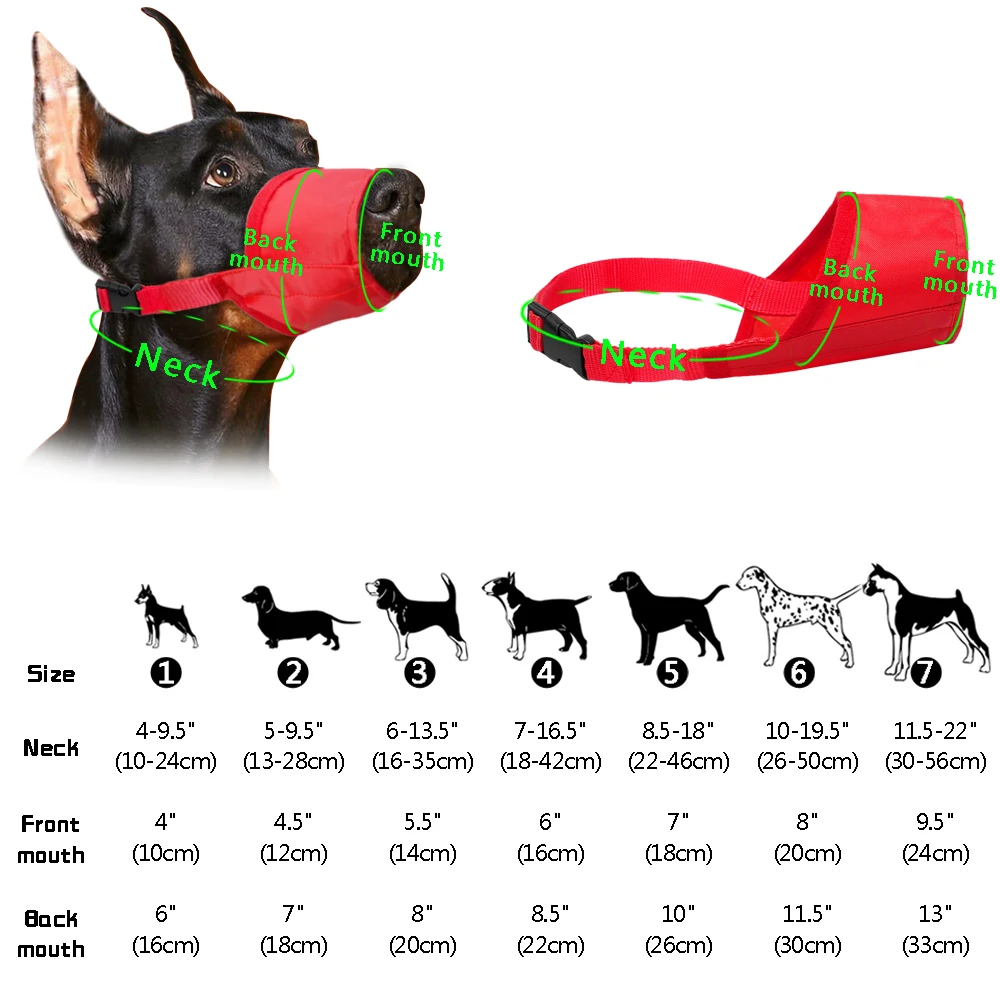 Dog Muzzle Bozal Perro Nylon Pet Mouth Mask Adjustable Anti Bark Bite Stop Chew Dog Muzzles For Small Large Dogs Pet Accessories