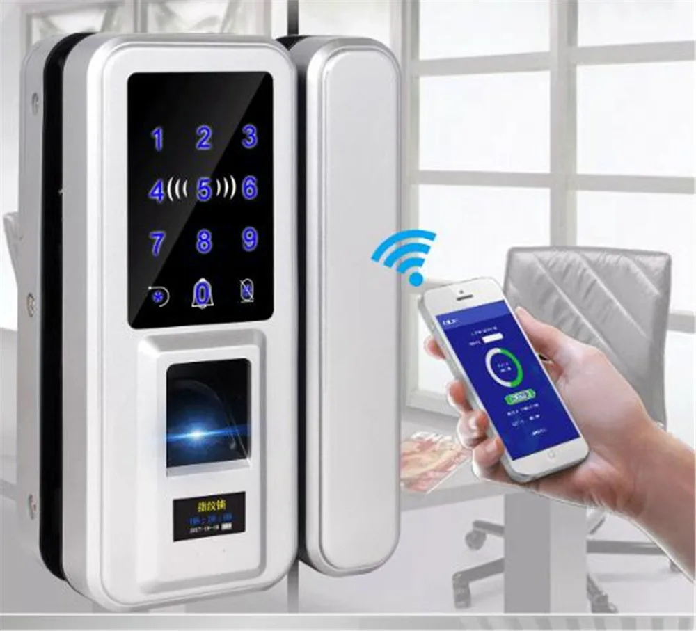 

Сканер отпечатков пальцев/Пароль/RFID карта приложение дистанционное управление Блокировка Система контроля доступа