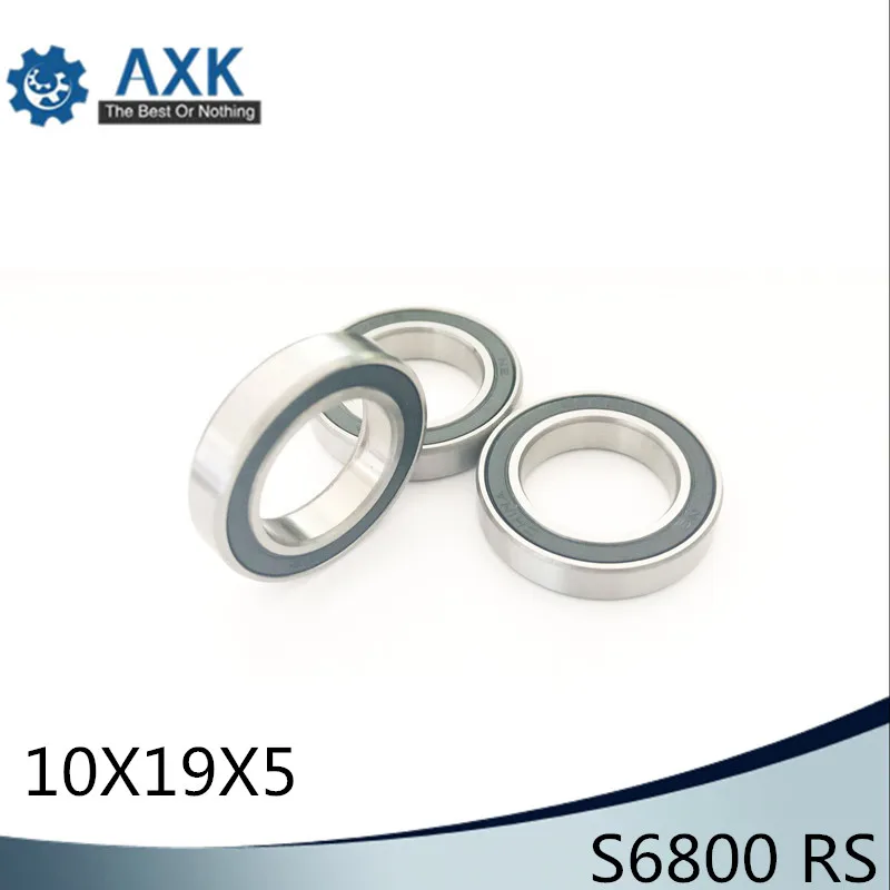 

Bearings 6800 ( 1 PC ) 10*19*5mm 440C Stainless Steel Rings With Si3N4 Ceramic Balls Bearing S6800 S6800RS