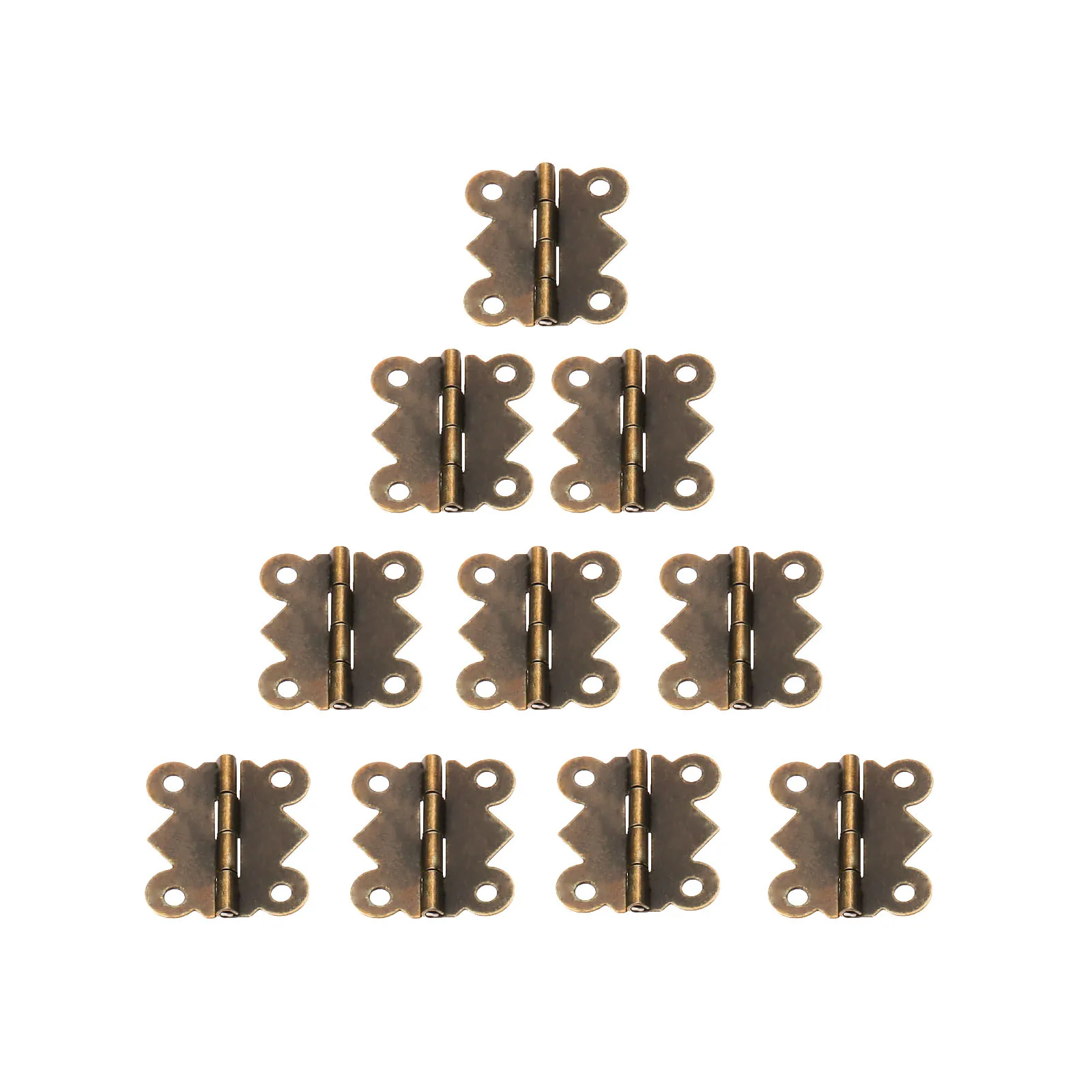 20szt 25x20mm Mini motyl zawiasa drzwiowa antyczne szafka z brązu pudełko na biżuterię ozdobne zawiasy sprzęt meblowy ze śrubami