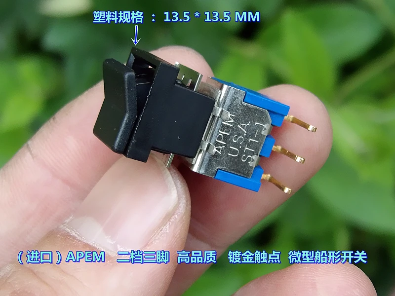 Second-hand three-pin gold plated high-end miniature ship type pull switch