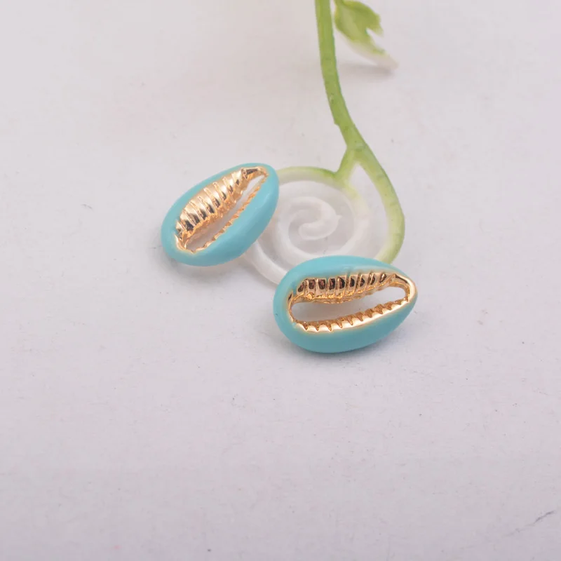 30 Stück, 4,5 mm x 14 mm, emaillierte Muschel-Charms, Kupferanhänger in Lippenform für Damen und Herren, zum Selbergestalten von Schmuck, nickelfrei und bleifrei. – Detail 11