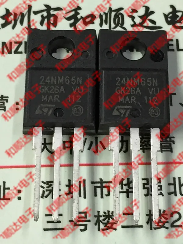 Original New 5PCS/ STF24NM65N TO-220F 650V24A TO220F