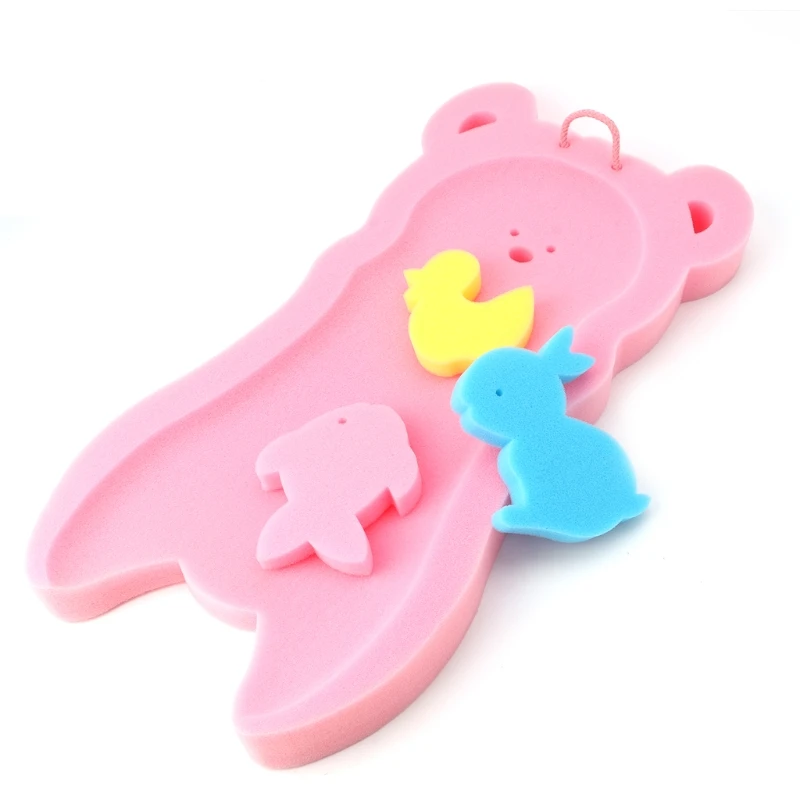 Newborn Anti-slip Sponge Pad Baby Bath Tub Bathing Pad Infant Shower Baby Care MAY31-B