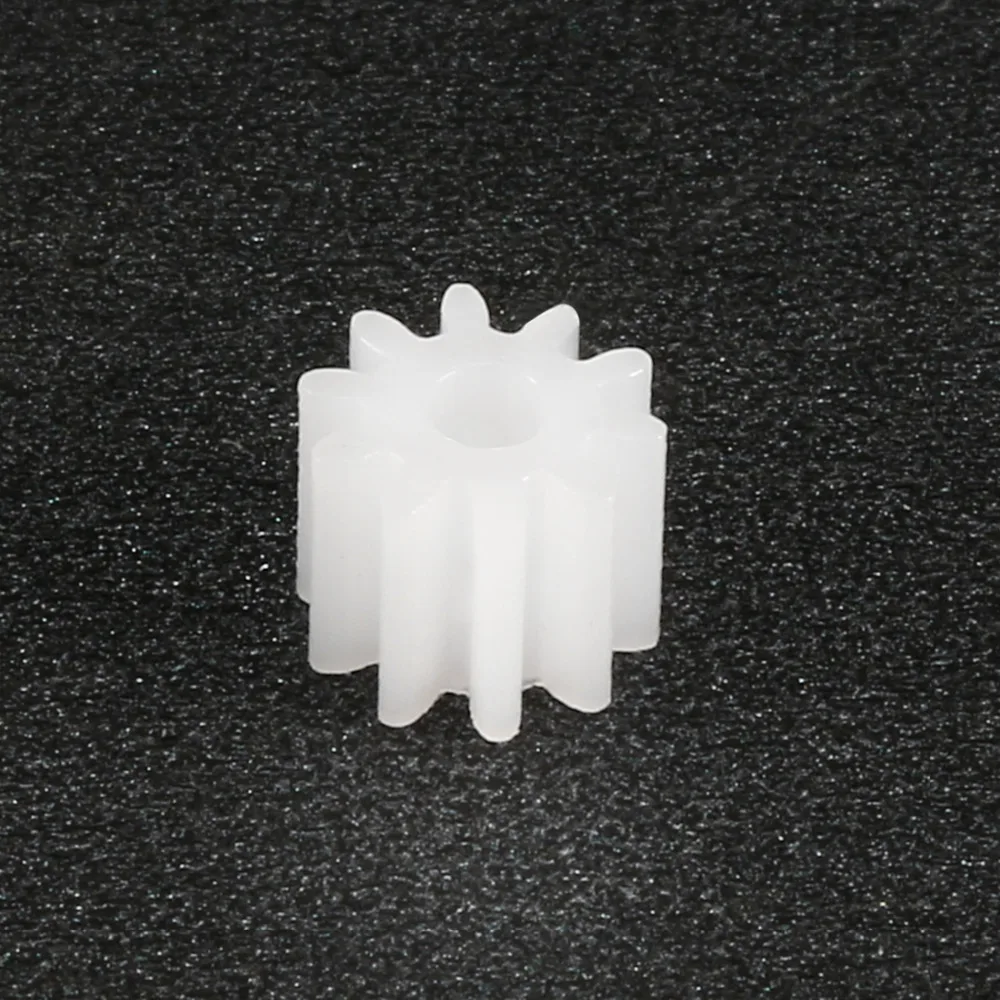 Uxcell 100Pcs OD5.5mm 9 Teeth Plastic Gear Modulus Aperture 2mm for DIY Car Robot Model Motor Toy Accessories 092A