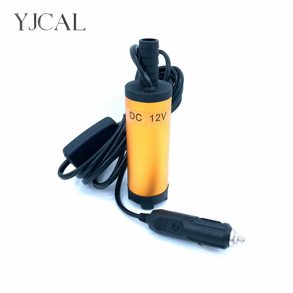 Mini zatapialna pompa ssąca do oleju napędowego 38MM ze stopu aluminium DC 12V 24V 12L/Min 25W Zapalniczka samochodowa