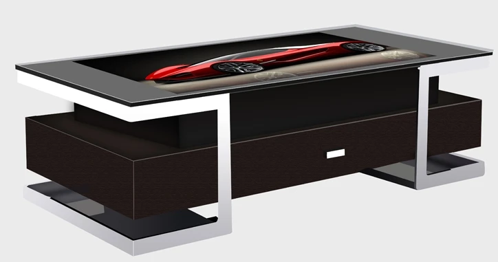 white black oem full hd touchscreen interactive coffee table / smart touch table / restaurant menu touch table