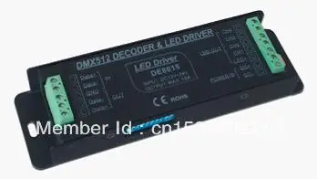 

Free shipping DMX controller, 4 Channels DMX RGB driver, DC12-24V Constant Voltage Output PWM <4A / 380W Model:DE8015