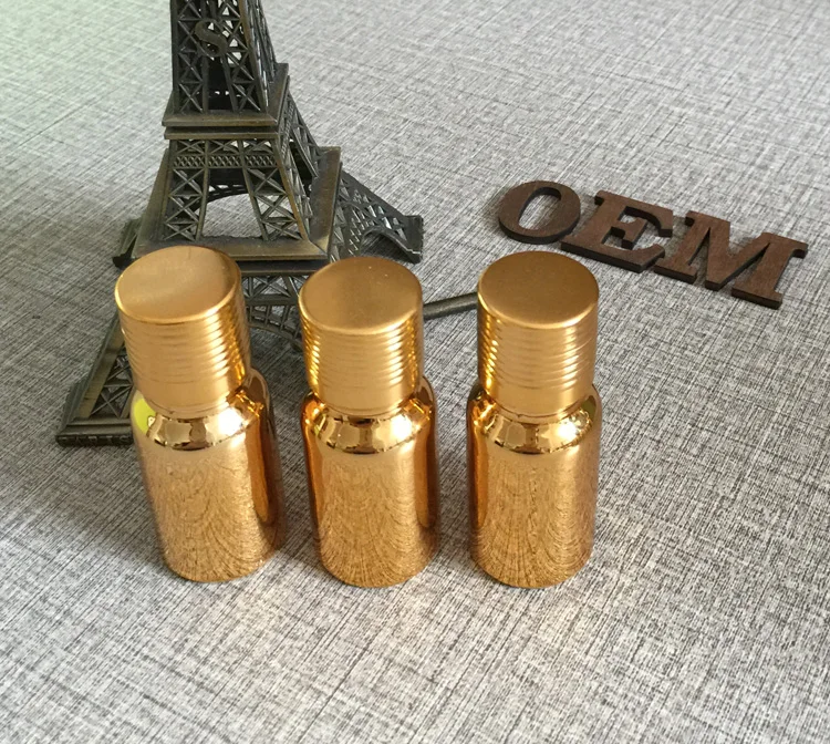 

50pieces/lot 10ml High temperature gold plated dropper bottle,dropper container,essentical oil bottle wholesale