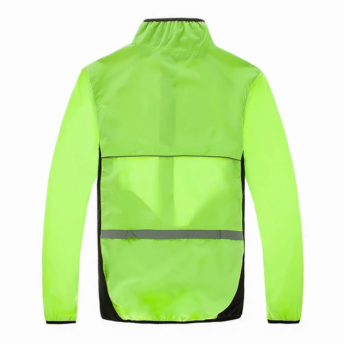 Imagen 2 del producto Chaqueta de ciclismo de viento naranja para hombre y mujer, abrigo de lluvia reflectante de ajuste seco para bicicleta de montaña mtb, impermeable, ropa para bicicleta, cortavientos