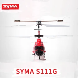 Oryginalny SYMA S111G 3.5CH wojskowy wysokiej symulacji helikopter zdalnego sterowania wyposażony w żyroskop LED light drop helikopter