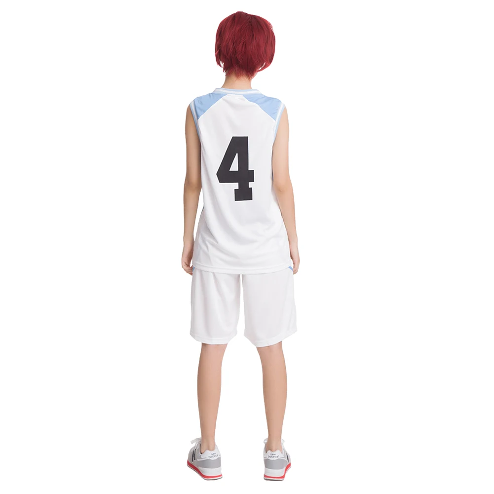 Brdwn Kuroko's Basketball Unisex Akashi Seijuro RAKUZAN NO.4 Cosplay Basketball Uniforms